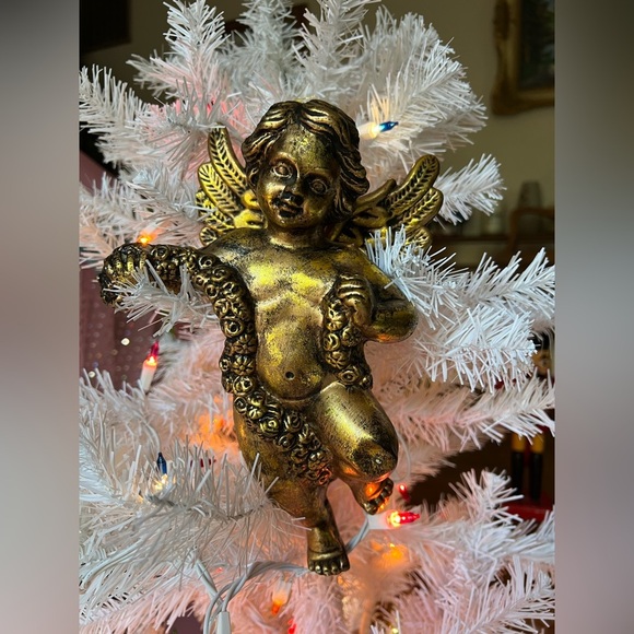 ❤️Rare Vintage 1970's Gold Angel
Cherub 10" Christmas Ornament‼️FINAL SALE - Picture 1 of 7